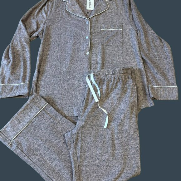 Aamikast Other - Aamikast Womens Soft Heathered Pajama Set Sz L